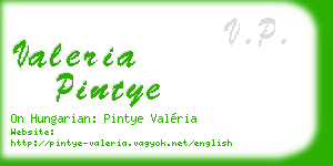 valeria pintye business card